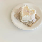 heart lace cake candle