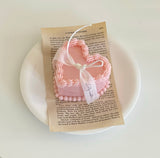 heart lace cake candle