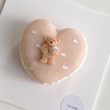 heart bear macaron